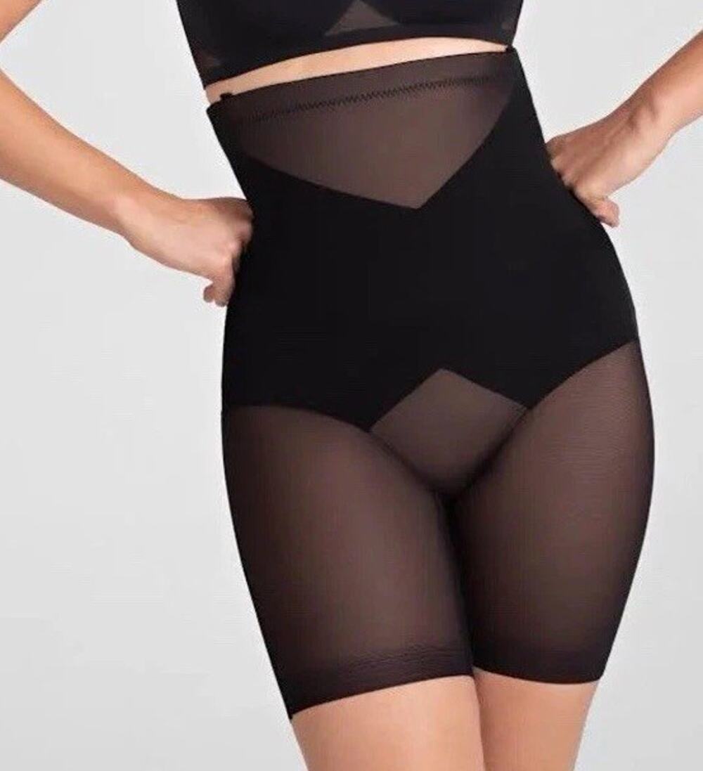 Honeylove Superpower Short High-Waisted Firm Compression Shapewear Black L
